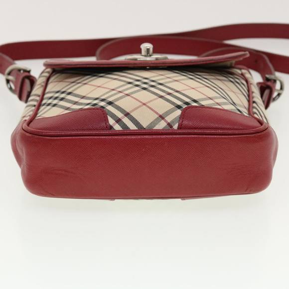 BURBERRY Nova Check Shoulder Bag Nylon Beige Auth 42722 - Picture 5 of 16